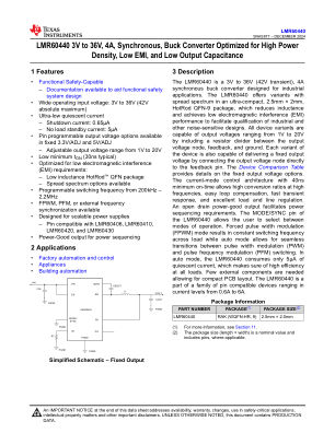 LMR60440 datasheet cover page