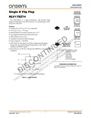 NLV17SZ74 datasheet cover page