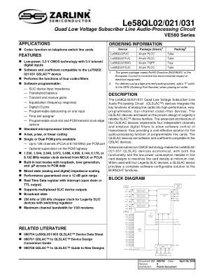 LE58QL021BVCT 数据手册首页