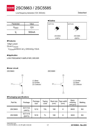 2SC5585 datasheet cover page