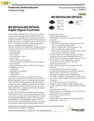 MC56F825X datasheet cover page