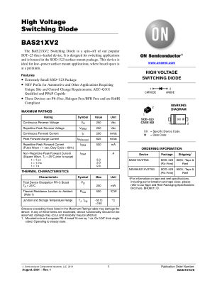 BAS21XV2 datasheet cover page