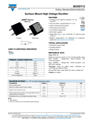 SE30DT12 datasheet cover page