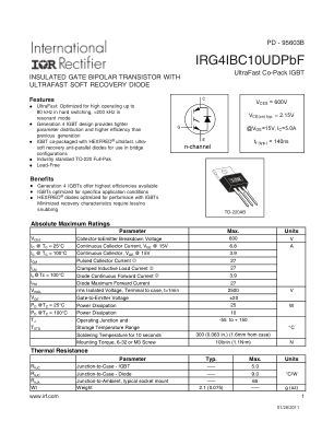 IRG4IBC10UD 数据手册首页