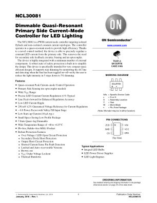 NCL30081 datasheet cover page