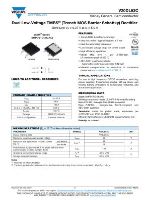 V20DL63C datasheet cover page