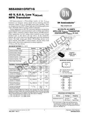 NSS40601CF8 数据手册首页