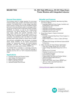 MAXM17502 datasheet cover page