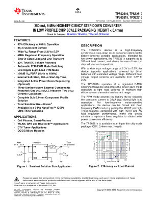 TPS62619 datasheet cover page