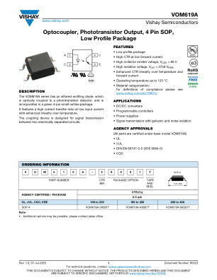 VOM619A 数据手册首页