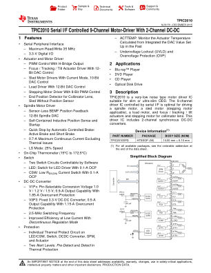 TPIC2010 datasheet cover page