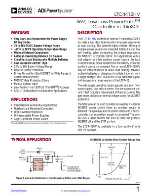 LTC4412HVF datasheet cover page