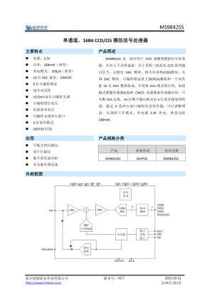 MS9842SS 数据手册首页