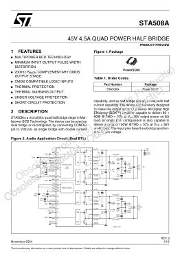 STA508A 数据手册首页