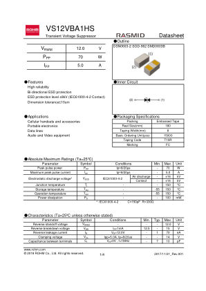 VS12VBA1HS 数据手册首页