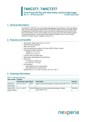 74HC377D datasheet cover page