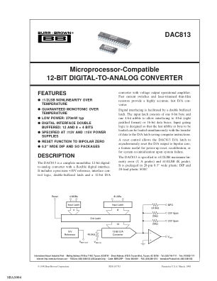 DAC813 数据手册首页