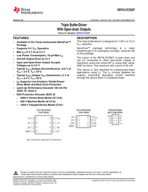 SN74LVC3G07 datasheet cover page