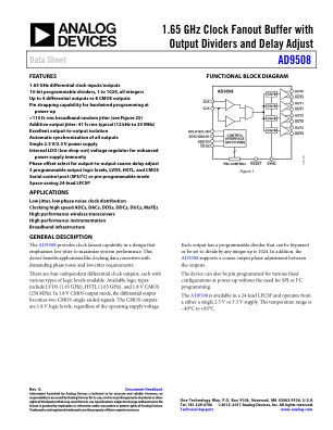 AD9508 数据手册首页