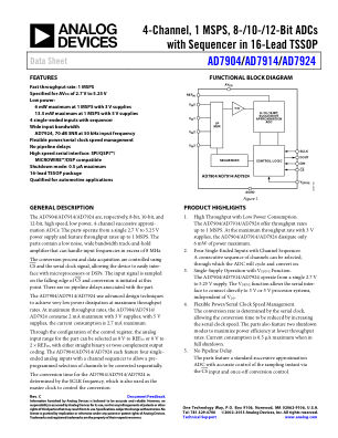 AD7904 datasheet cover page
