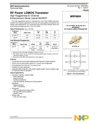 MRF085H 数据手册首页