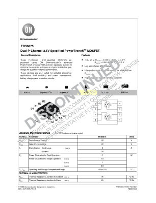FDS6875 datasheet cover page