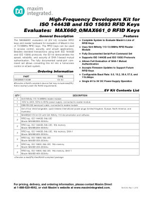 MAX66901-K00 数据手册首页