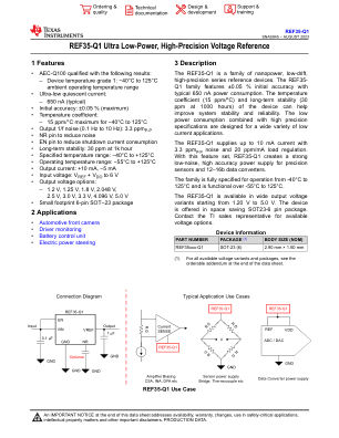 REF35-Q1 数据手册首页