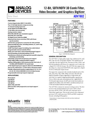 ADV7802 数据手册首页