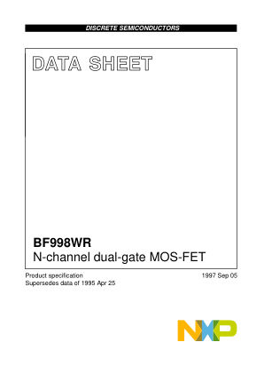 BF998WR datasheet cover page