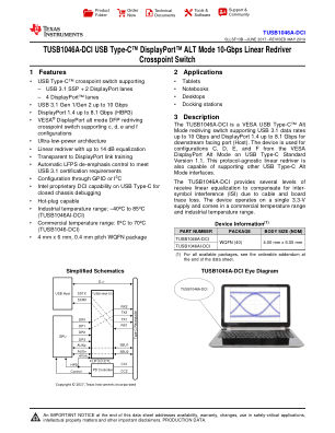 TUSB1046A-DCI datasheet cover page