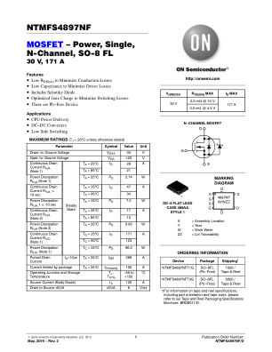 NTMFS4897NF 数据手册首页
