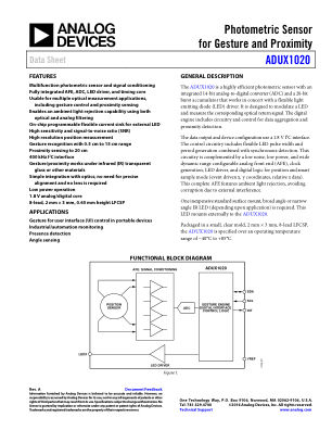 ADUX1020 数据手册首页