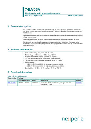 74LV05APWJ datasheet cover page