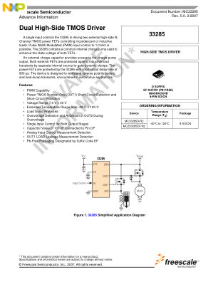 MC33285 datasheet cover page