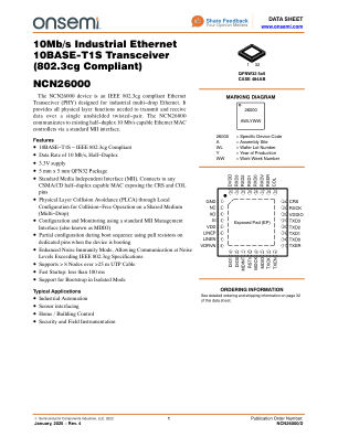 NCN26000 datasheet cover page