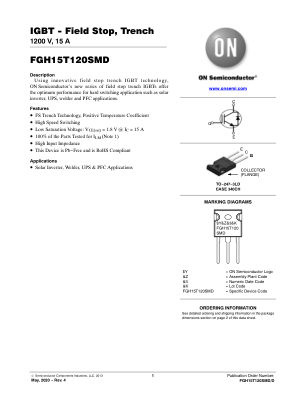 FGH15T120SMD datasheet cover page