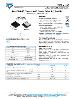 V20DM120C 数据手册首页