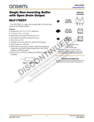 NLV17SZ07 datasheet cover page