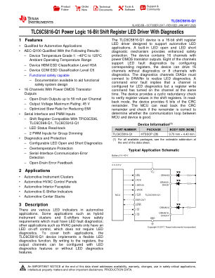 TLC6C5816-Q1 datasheet cover page