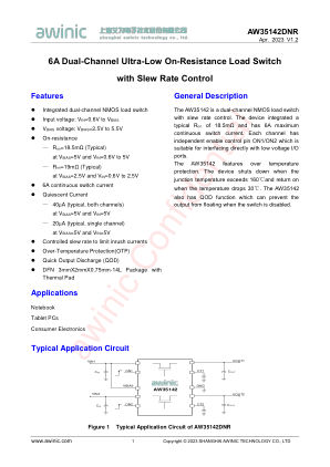 AW35142 datasheet cover page