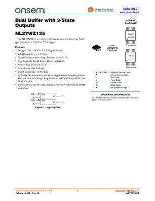 NL27WZ125 数据手册首页