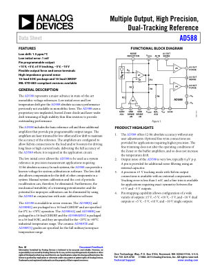 AD588 datasheet cover page