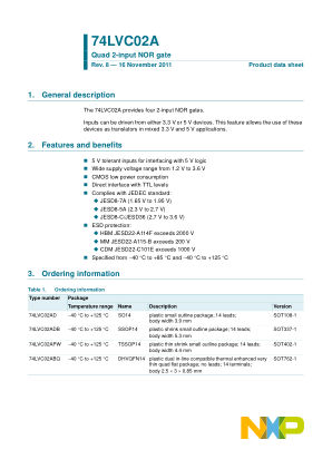 74LVC02AD datasheet cover page