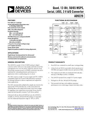 AD9229 数据手册首页