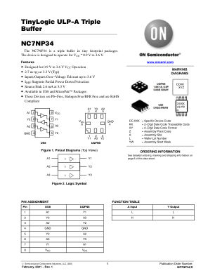 NC7NP34 数据手册首页