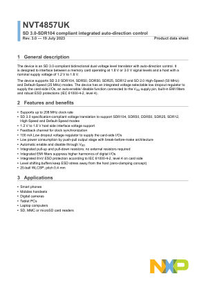 NVT4857UK datasheet cover page
