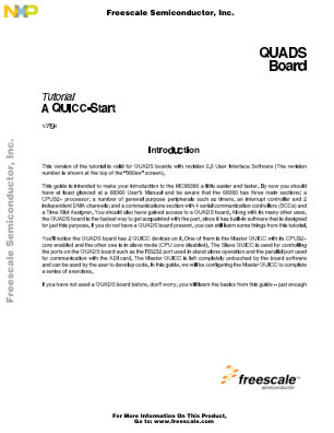 MC68360TUT datasheet cover page