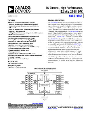 ADAU1966A 数据手册首页