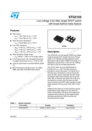 STG3155 数据手册首页